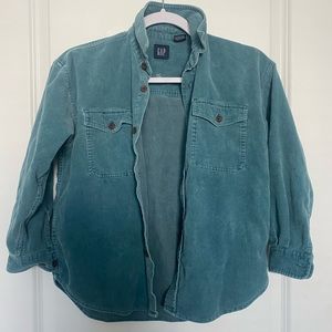 teal corduroy Gap jacket childs Medium